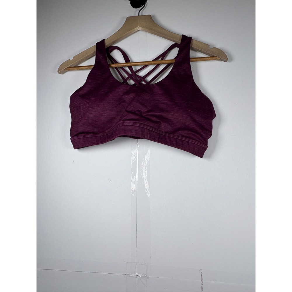 CVG Constantly Varied Gear Women's Butterfly CrossStrap Maroon Sports Bra Sz XL